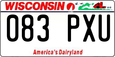 WI license plate 083PXU
