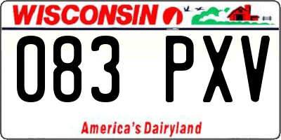 WI license plate 083PXV