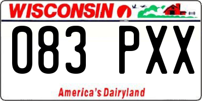 WI license plate 083PXX