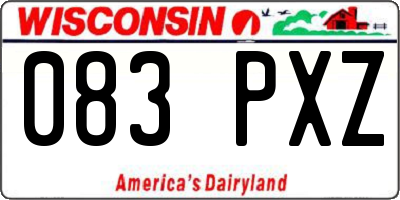 WI license plate 083PXZ