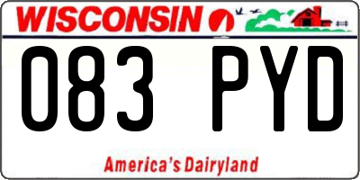 WI license plate 083PYD