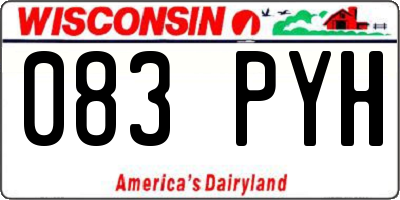 WI license plate 083PYH