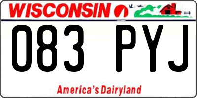 WI license plate 083PYJ