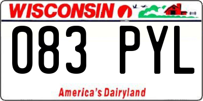 WI license plate 083PYL