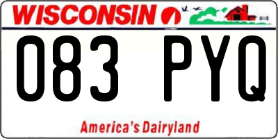 WI license plate 083PYQ