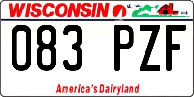 WI license plate 083PZF