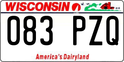 WI license plate 083PZQ