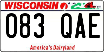 WI license plate 083QAE