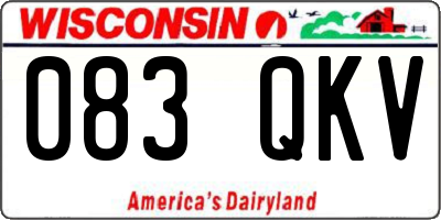 WI license plate 083QKV