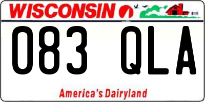 WI license plate 083QLA