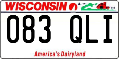 WI license plate 083QLI