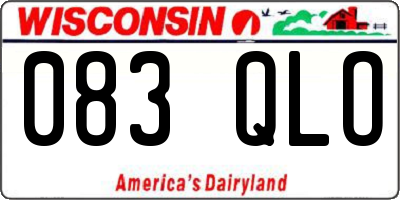 WI license plate 083QLO