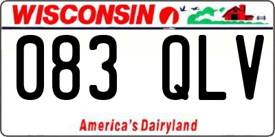 WI license plate 083QLV