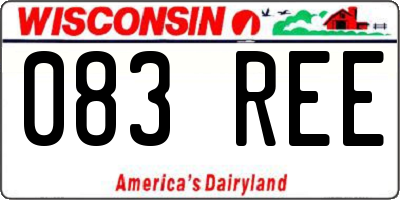 WI license plate 083REE