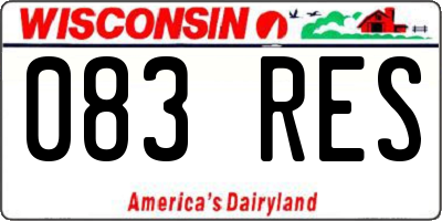 WI license plate 083RES