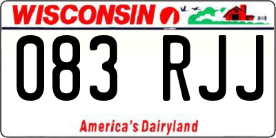 WI license plate 083RJJ
