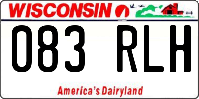 WI license plate 083RLH