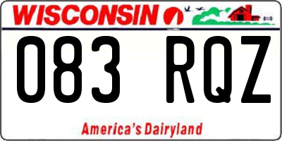 WI license plate 083RQZ