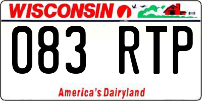 WI license plate 083RTP