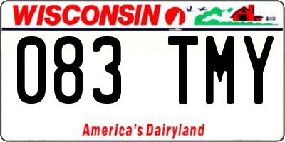WI license plate 083TMY