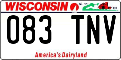 WI license plate 083TNV