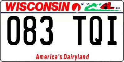 WI license plate 083TQI