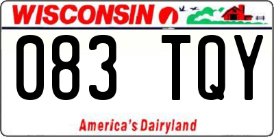 WI license plate 083TQY
