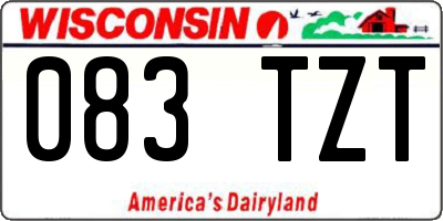 WI license plate 083TZT