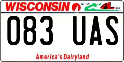 WI license plate 083UAS