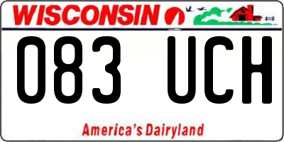 WI license plate 083UCH
