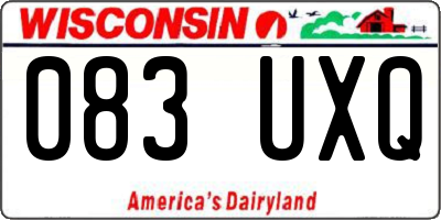 WI license plate 083UXQ