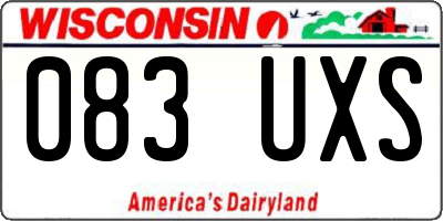 WI license plate 083UXS
