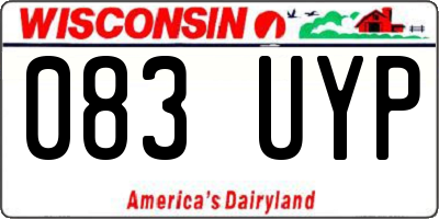 WI license plate 083UYP