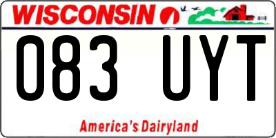 WI license plate 083UYT
