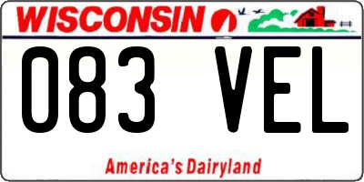 WI license plate 083VEL