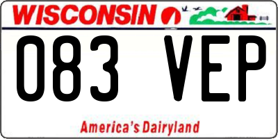 WI license plate 083VEP