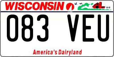 WI license plate 083VEU