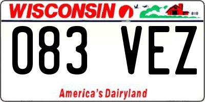 WI license plate 083VEZ