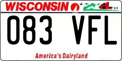 WI license plate 083VFL