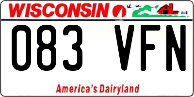 WI license plate 083VFN