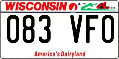 WI license plate 083VFO