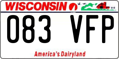 WI license plate 083VFP