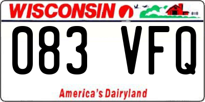 WI license plate 083VFQ