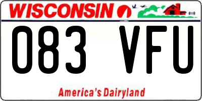 WI license plate 083VFU