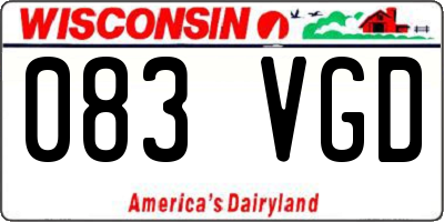 WI license plate 083VGD