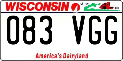WI license plate 083VGG