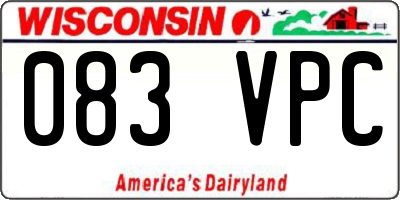 WI license plate 083VPC