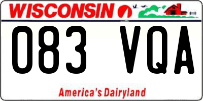 WI license plate 083VQA