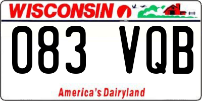 WI license plate 083VQB