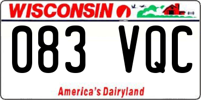 WI license plate 083VQC